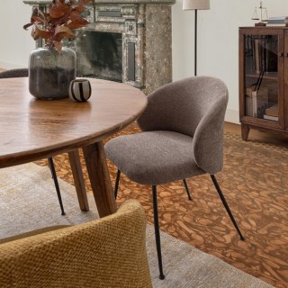 Table de salle à manger ronde vintage en manguier D120 BLANY - HELLIN