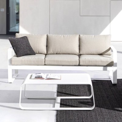 Table basse de jardin rectangulaire en métal L105 ETRETAT - HELLIN