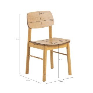Chaises de salle à manger en bois naturel (lot de 2) IZIA - HELLIN
