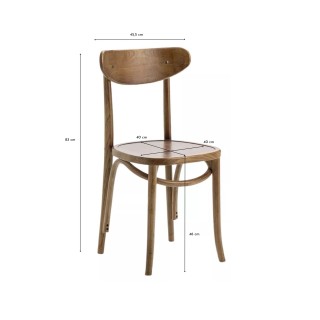 Chaise bistrot en bois d'orme (lot de 2) CYRANO - HELLIN