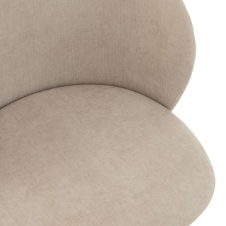 Lot de deux chaises pivotantes réglables en hauteur en tissu - MIA