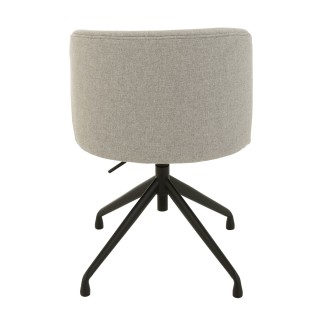 Lot de deux chaises pivotantes réglables en hauteur en lin MIA - HELLIN