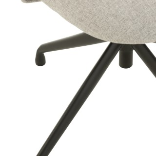 Lot de deux chaises pivotantes réglables en hauteur en lin MIA - HELLIN