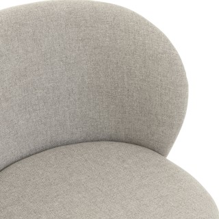 Lot de deux chaises pivotantes réglables en hauteur en lin MIA - HELLIN