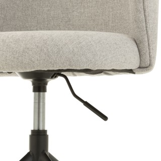 Lot de deux chaises pivotantes réglables en hauteur en lin MIA - HELLIN