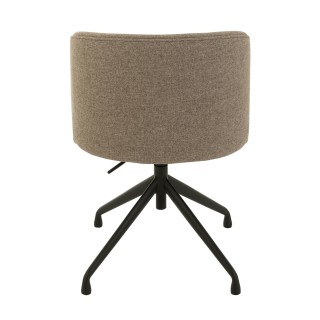 Lot de deux chaises pivotantes réglables en hauteur en lin MIA - HELLIN