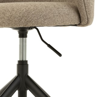 Lot de deux chaises pivotantes réglables en hauteur en lin MIA - HELLIN