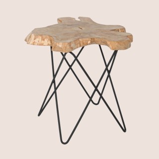 Bout de canapé en bois et pieds métal SAVANA - Hellin