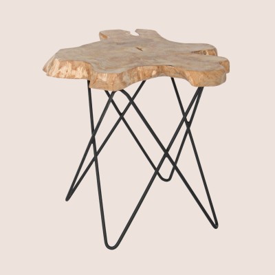 Bout de canapé en bois et pieds métal SAVANA - Hellin