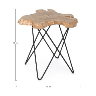 Bout de canapé en bois et pieds métal SAVANA - Hellin