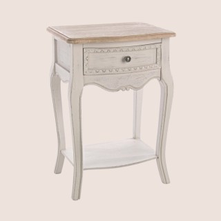 Table de nuit 1 tiroir en bois - HELLIN