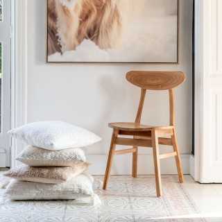 Chaises de salle à manger en teck naturel (lot de 2) FRASI - HELLIN