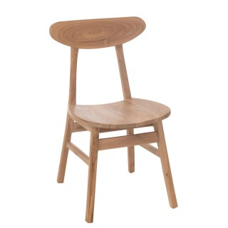 Chaises de salle à manger en teck naturel (lot de 2) FRASI - HELLIN