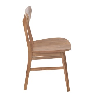Chaises de salle à manger en teck naturel (lot de 2) FRASI - HELLIN