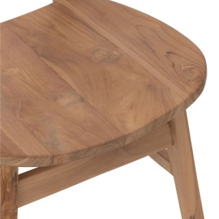 Chaises de salle à manger en teck naturel (lot de 2) FRASI - HELLIN