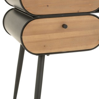 Bureau industriel en bois et métal noir 2 FORGE - HELLIN