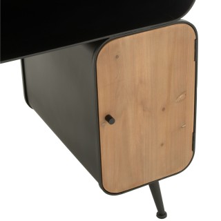 Bureau industriel en bois et métal noir 2 FORGE - HELLIN