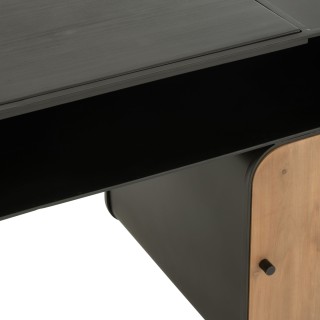 Bureau industriel en bois et métal noir 2 FORGE - HELLIN