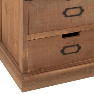 Meuble TV en bois et métal 4 tiroirs 2 portes coulissantes L160 MIRA - HELLIN