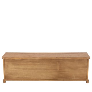 Meuble TV en bois et métal 4 tiroirs 2 portes coulissantes L160 MIRA - HELLIN