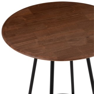 Table de bar ronde en bois et métal style industriel D60 VARNY - HELLIN