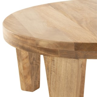 Table basse ronde en manguier naturel D80 MAKATI - HELLIN