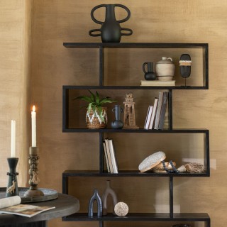 Bibliothèque déstructurée en manguier 5 niches MAKATI - HELLIN