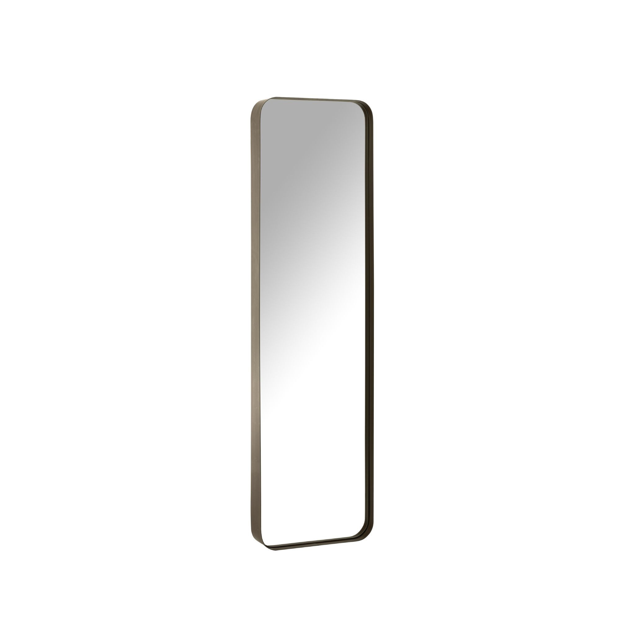 Grand Miroir Rectangulaire Cadre Marron - Idéal Pour Décoration Intérieure