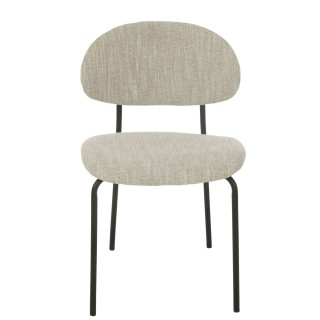 Chaises de salle à manger design en tissu beige (lot de 2)  ARKO - HELLIN