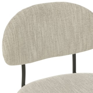 Chaises de salle à manger design en tissu beige (lot de 2)  ARKO - HELLIN