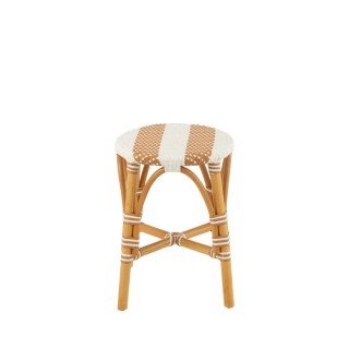 Tabourets parisiens avec assise tressée rayures (lot de 2) MONTMARTRE - HELLIN