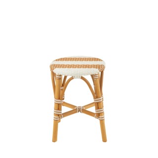 Tabourets parisiens avec assise tressée rayures (lot de 2) MONTMARTRE - HELLIN