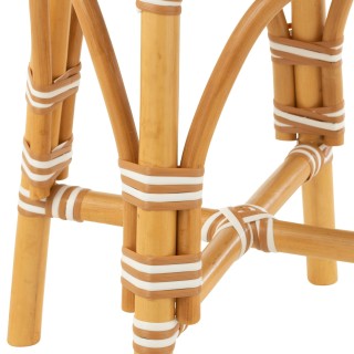 Tabourets parisiens avec assise tressée rayures (lot de 2) MONTMARTRE - HELLIN