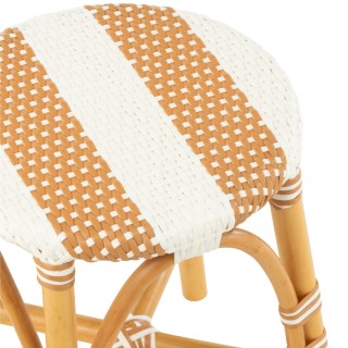 Tabourets parisiens avec assise tressée rayures (lot de 2) MONTMARTRE - HELLIN