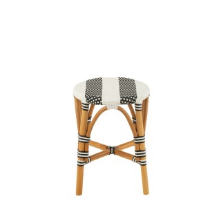 Tabourets parisiens avec assise tressée rayures (lot de 2) MONTMARTRE - HELLIN