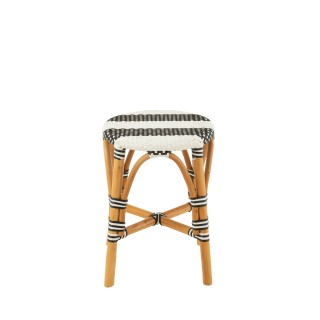 Tabourets parisiens avec assise tressée rayures (lot de 2) MONTMARTRE - HELLIN