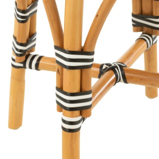 Tabourets parisiens avec assise tressée rayures (lot de 2) MONTMARTRE - HELLIN