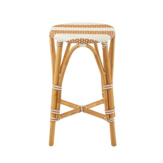 Tabourets de bar parisiens assise tressée rayures (lot de 2) MONTMARTRE - HELLIN