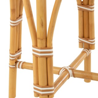 Tabourets de bar parisiens assise tressée rayures (lot de 2) MONTMARTRE - HELLIN