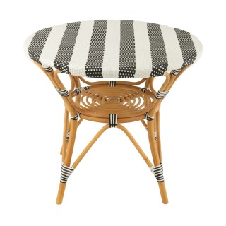 Table ronde parisienne tressée rayures D90 2 places MONTMARTRE - HELLIN
