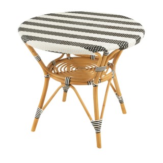Table ronde parisienne tressée rayures D90 2 places MONTMARTRE - HELLIN
