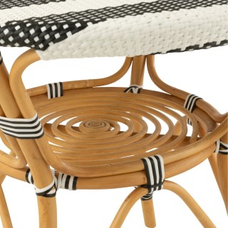 Table ronde parisienne tressée rayures D90 2 places MONTMARTRE - HELLIN