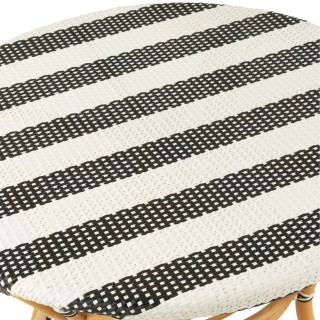 Table ronde parisienne tressée rayures D90 2 places MONTMARTRE - HELLIN