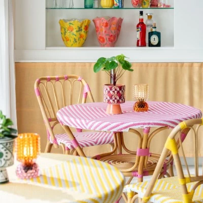 Table ronde parisienne tressée D90 2 places MONTMARTRE - HELLIN