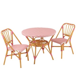 Table ronde parisienne tressée D90 2 places MONTMARTRE - HELLIN