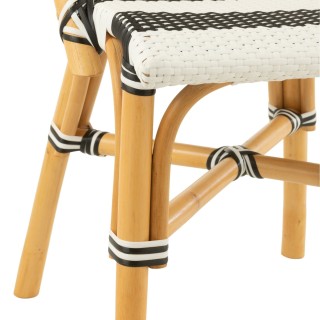 Chaises parisiennes tressées rayures (lot de 2) MONTMARTRE - HELLIN