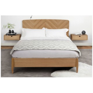 OCCASION Lit double scandinave L140/180 en chêne RIBE - HELLIN