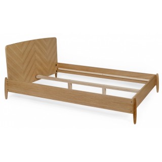 OCCASION Lit double scandinave L140/180 en chêne RIBE - HELLIN