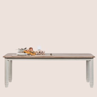 Table de salle à manger authentique et durable pouvant accueillir jusqu'à 12 personnes