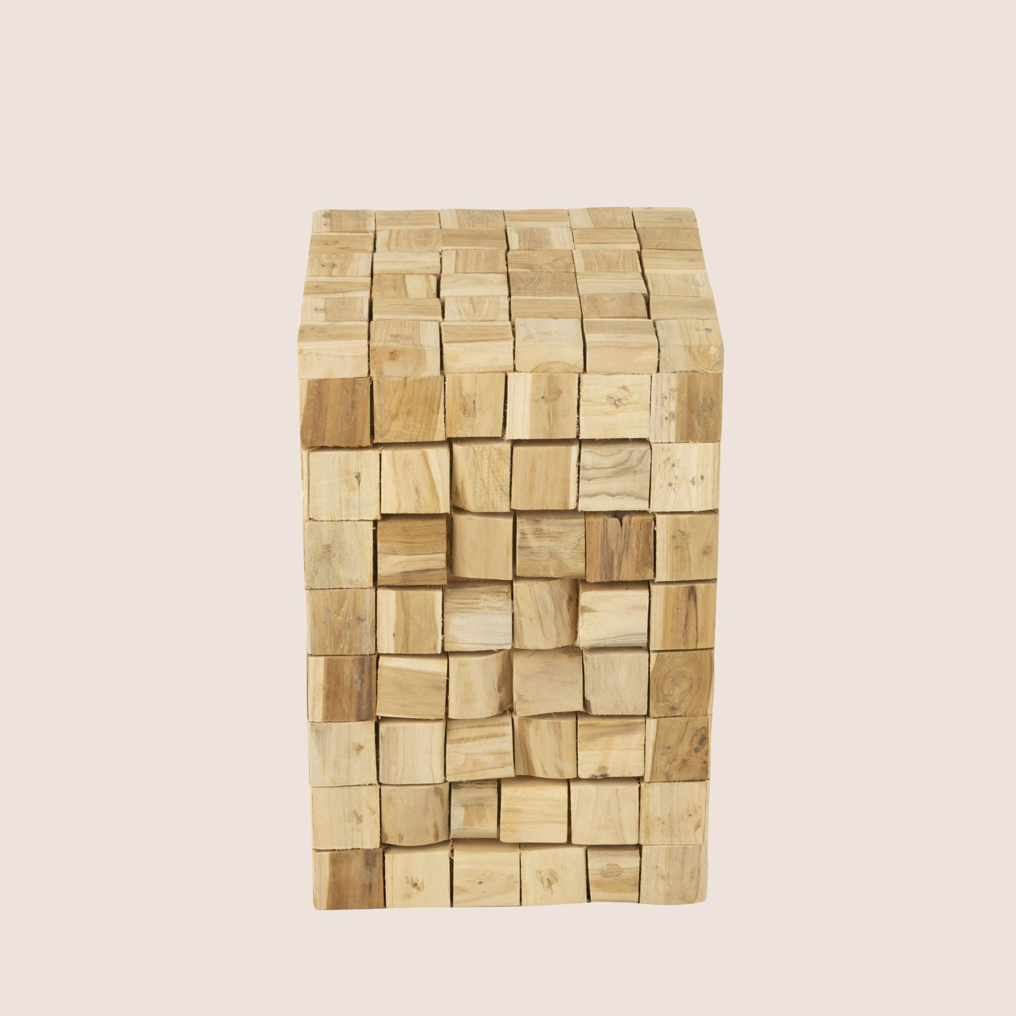 Table D'Appoint En Bois 47 Cm Marrakech - Tabouret Boufa Bleu Décoration Orientale Marocaine